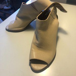 Leather Steve Madden Ankle Open Toed Bootie